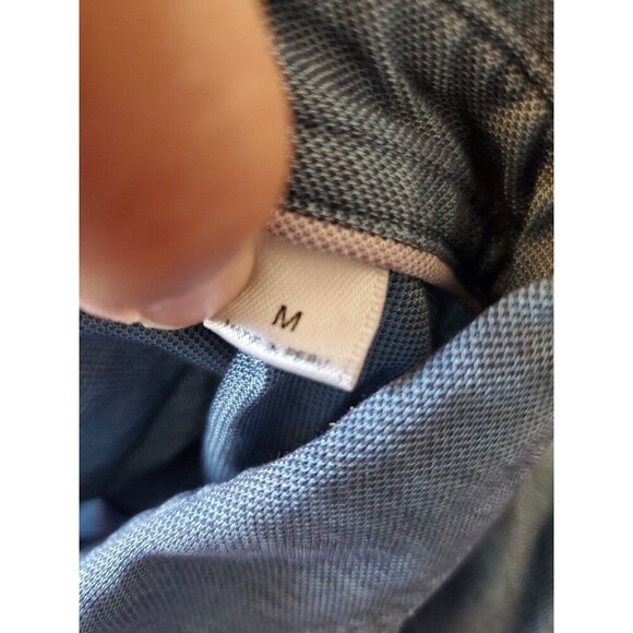 Travis Mathew Shirt Men's M Blue Logo on back stretch Collar Quarter Button - Picture 4 of 15